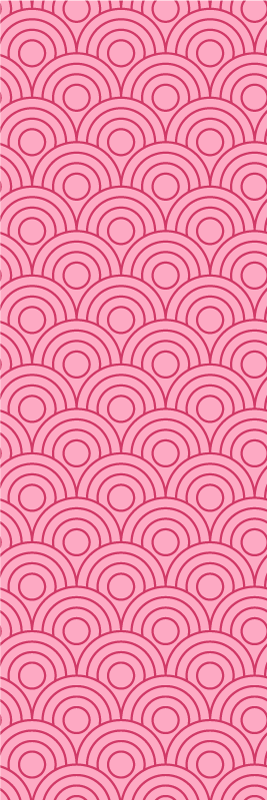 Yatak odası pvc halı açık ve koyu pembe şekil - TenStickers
