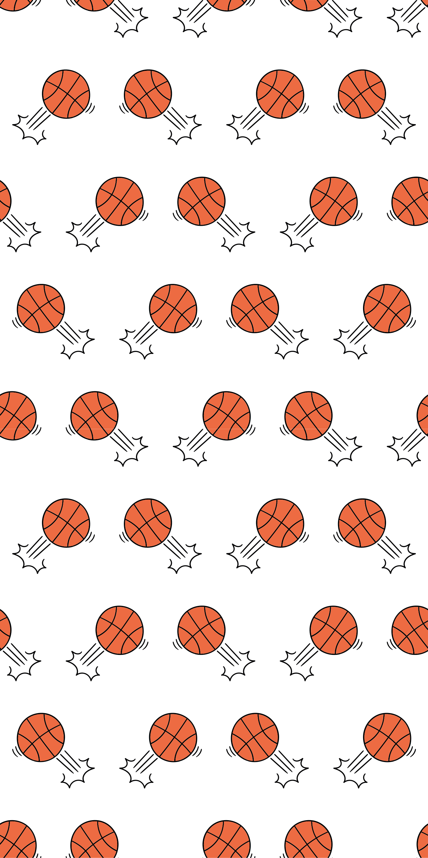 Yatak odası pvc halı - el çizimi basketbol arka planı - TenStickers