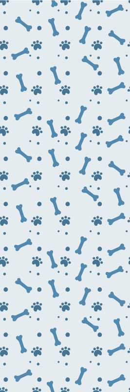 Yatak odası pvc halı mavi köpek kemiği deseni - TenStickers