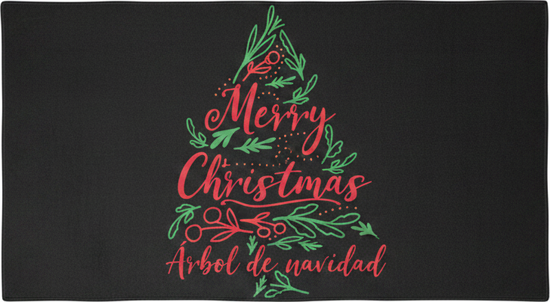 Yatak odası pvc halı noel ağacı mutlu noeller - TenStickers