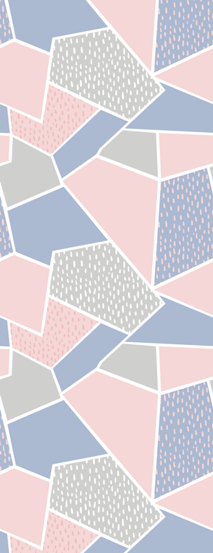 İskandinav pvc halı yumuşak pastel geometrik desenler - TenStickers
