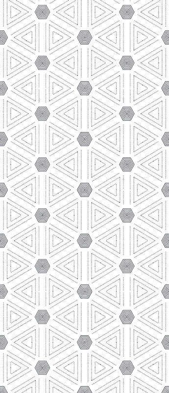 İskandinav pvc halı geometrik üçgenler - TenStickers