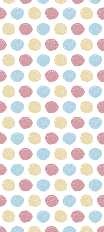 İskandinav pvc halı pastel renkli puantiyeler - TenStickers