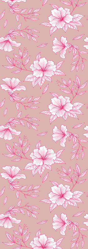 Doğa pvc halı neon pembe lotus - TenStickers