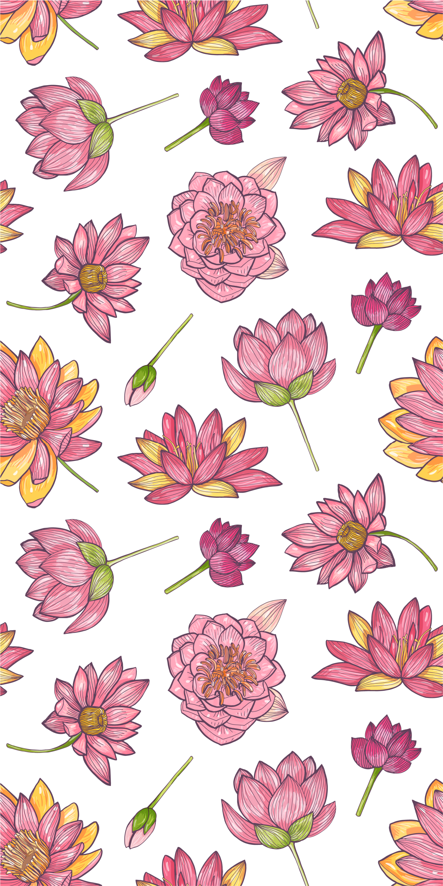 Doğa pvc halı pembe lotus Çiçekleri - TenStickers