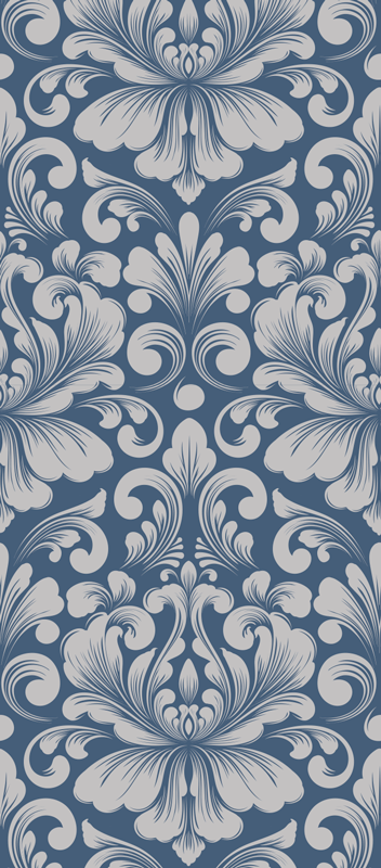 Vintage pvc halı klasik damask tasarımı - TenStickers
