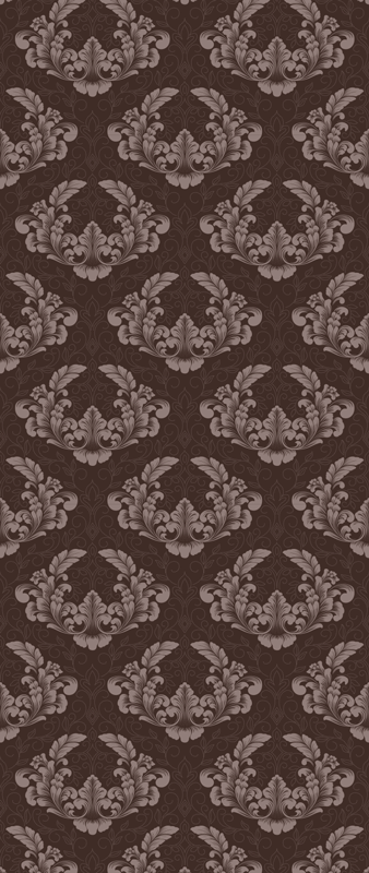 Vintage pvc halı dikişsiz damask deseni - TenStickers