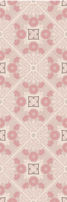 Vintage pvc halı pastel vintage tarzı desenli - TenStickers