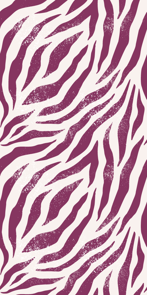 Hayvan pvc halı mor ve beyaz zebra desenli - TenStickers