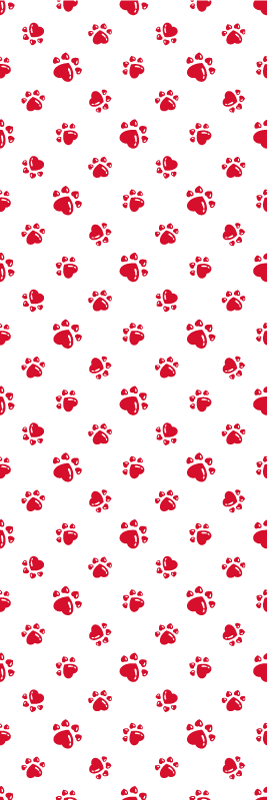 Hayvan pvc halı - kedi patisi ve kalp deseni - TenStickers