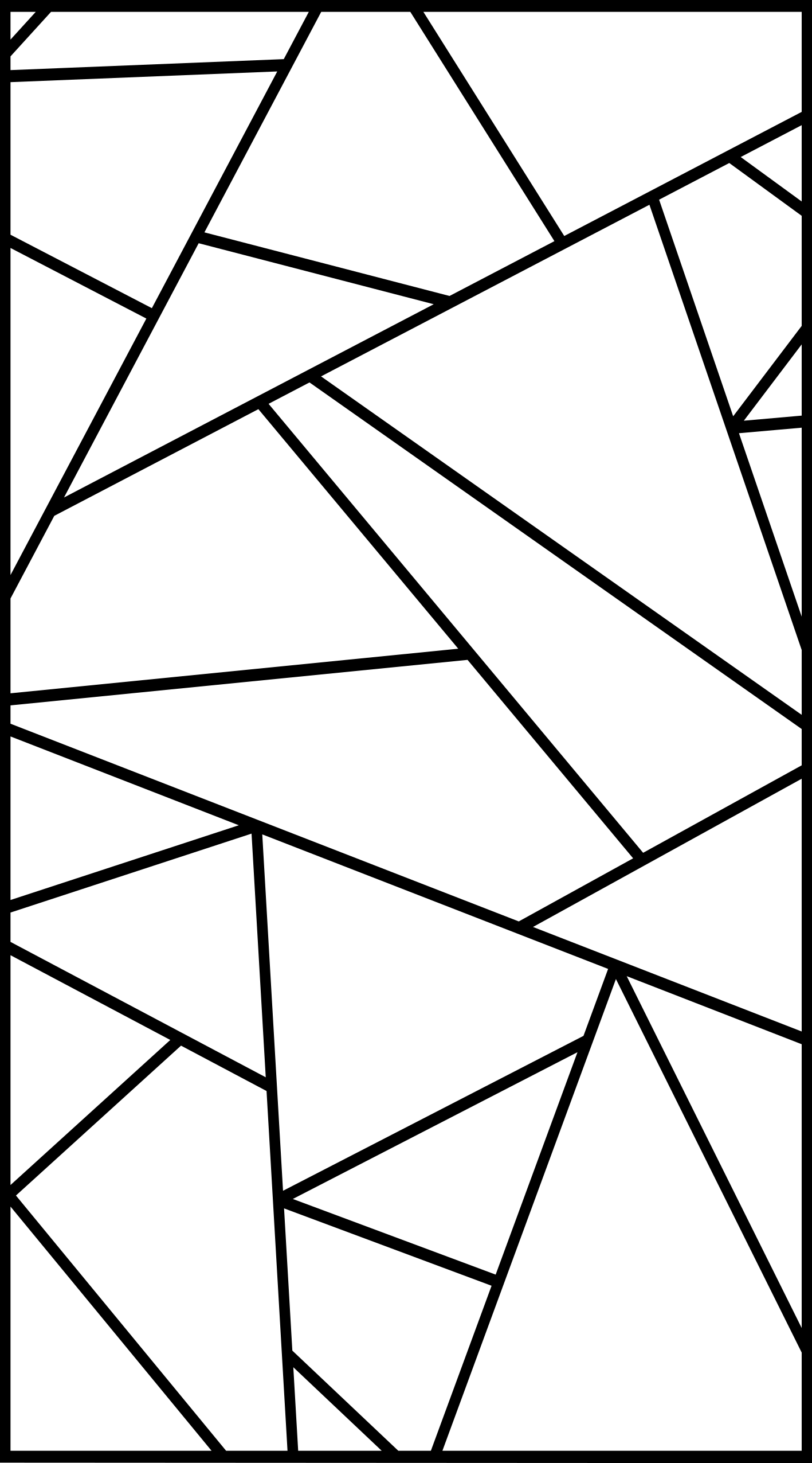 Modern pvc halı siyah geometrik çizgiler minimalist tasarım - TenStickers