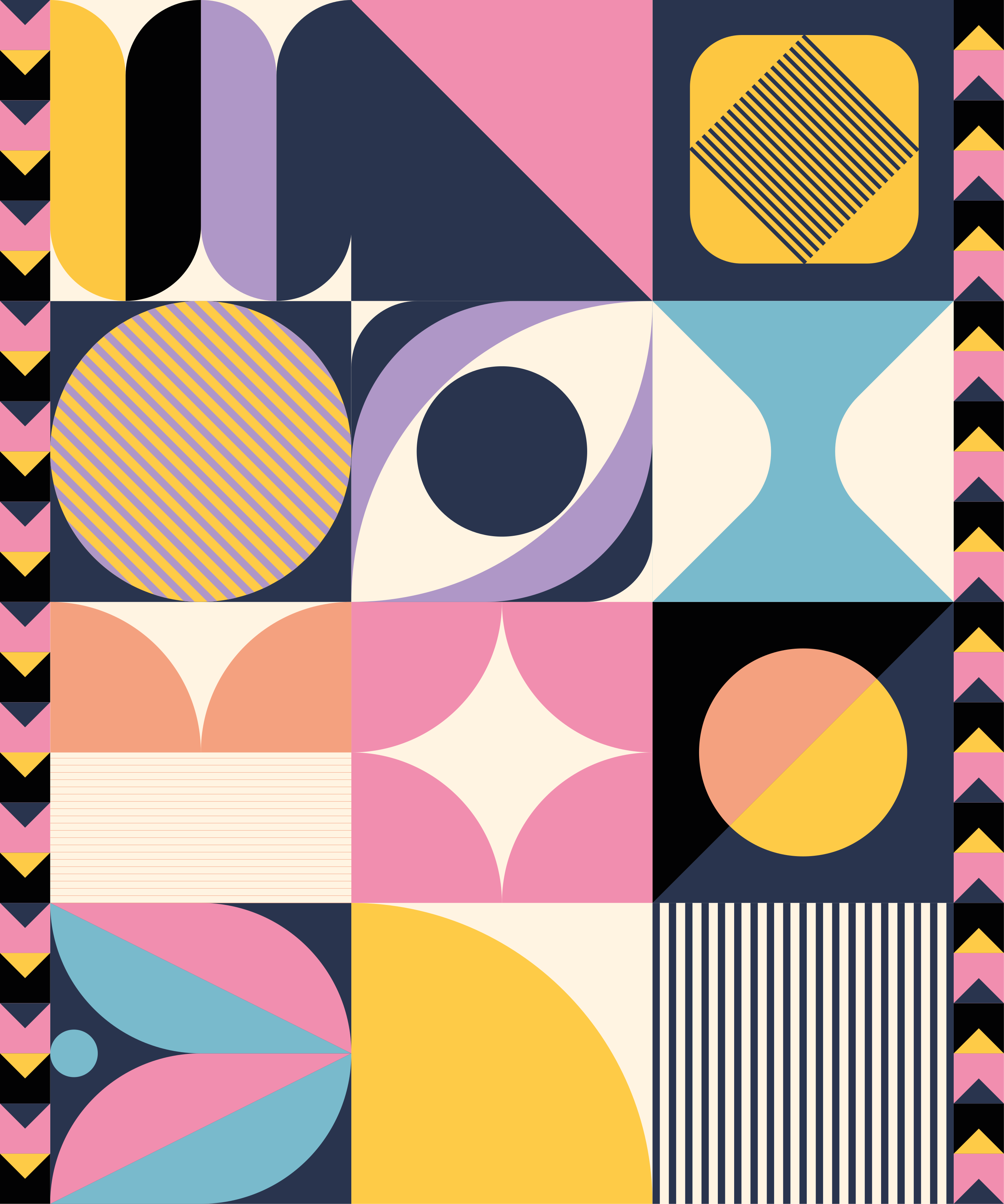Modern pvc halı Çoklu figürler geometrik sanat - TenStickers