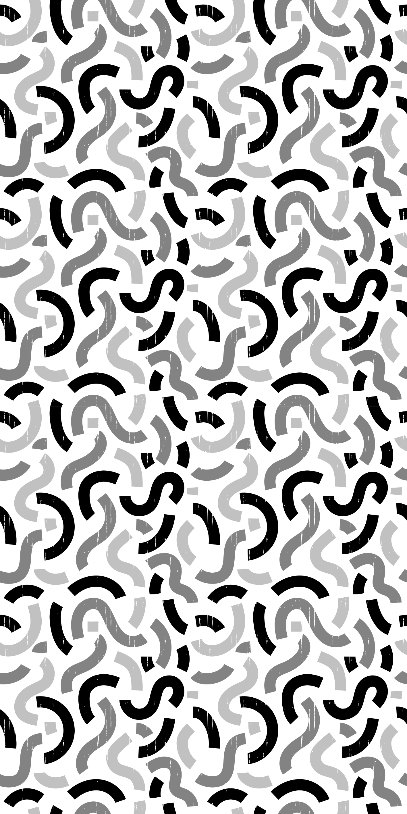 Doku pvc halı siyah beyaz şekiller deseni - TenStickers