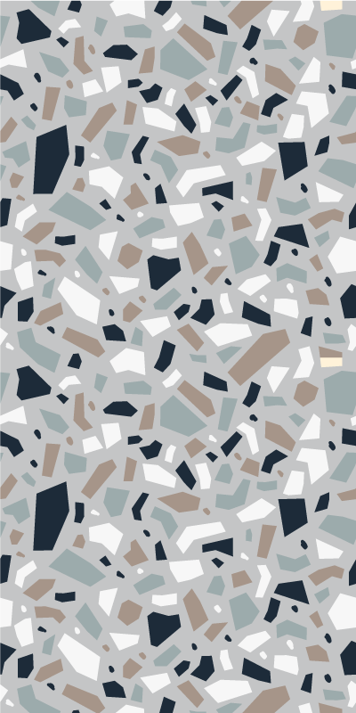 Doku pvc halı nötr renkler terrazzo deseni - TenStickers