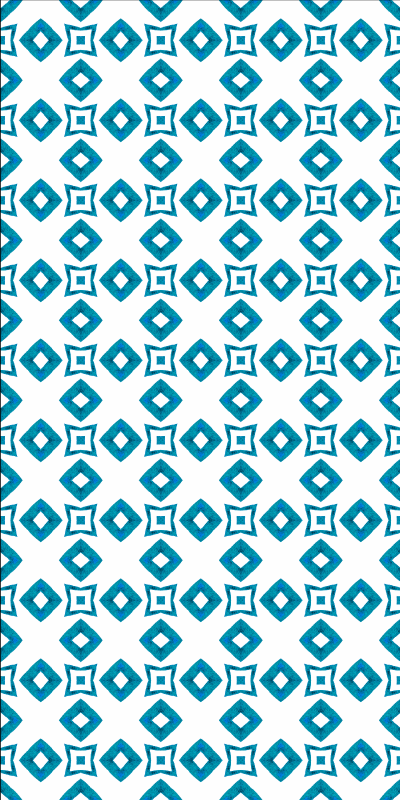 Doku pvc halı mavi geometrik elmas deseni - TenStickers