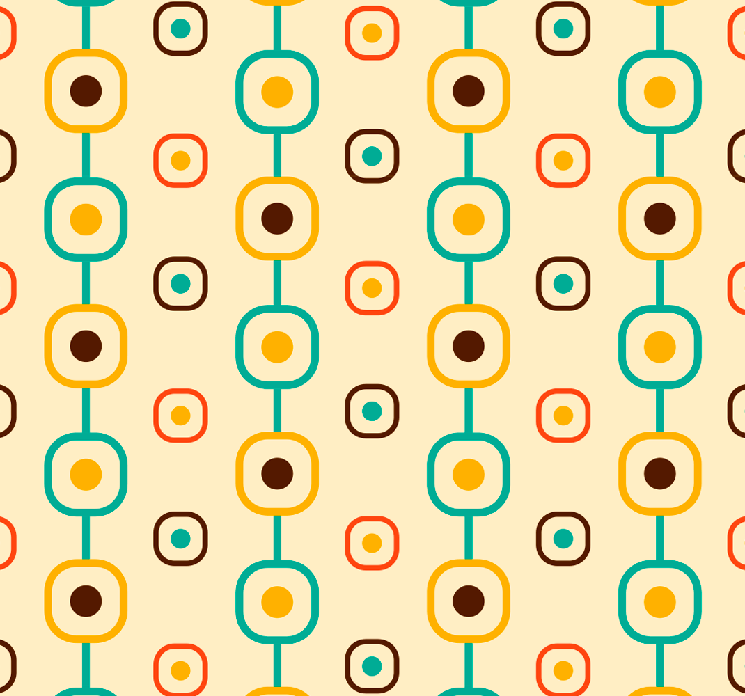 Vintage pvc halı 60'lar geometrik - TenStickers