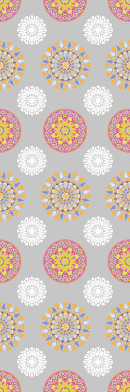 Vintage pvc halı parlak mandala daireleri - TenStickers