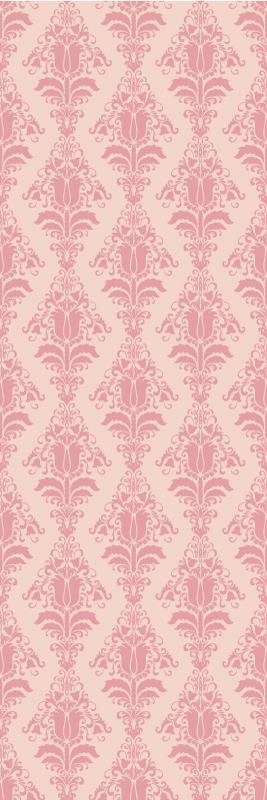 Vintage pvc halı fransız provincial pembe çiçek deseni - TenStickers