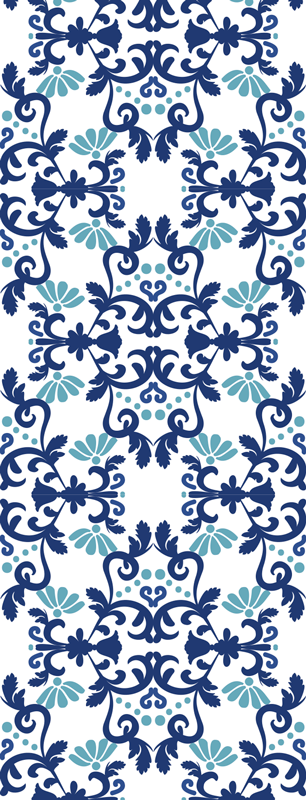 Vintage pvc halı klasik vintage damask tarzı - TenStickers