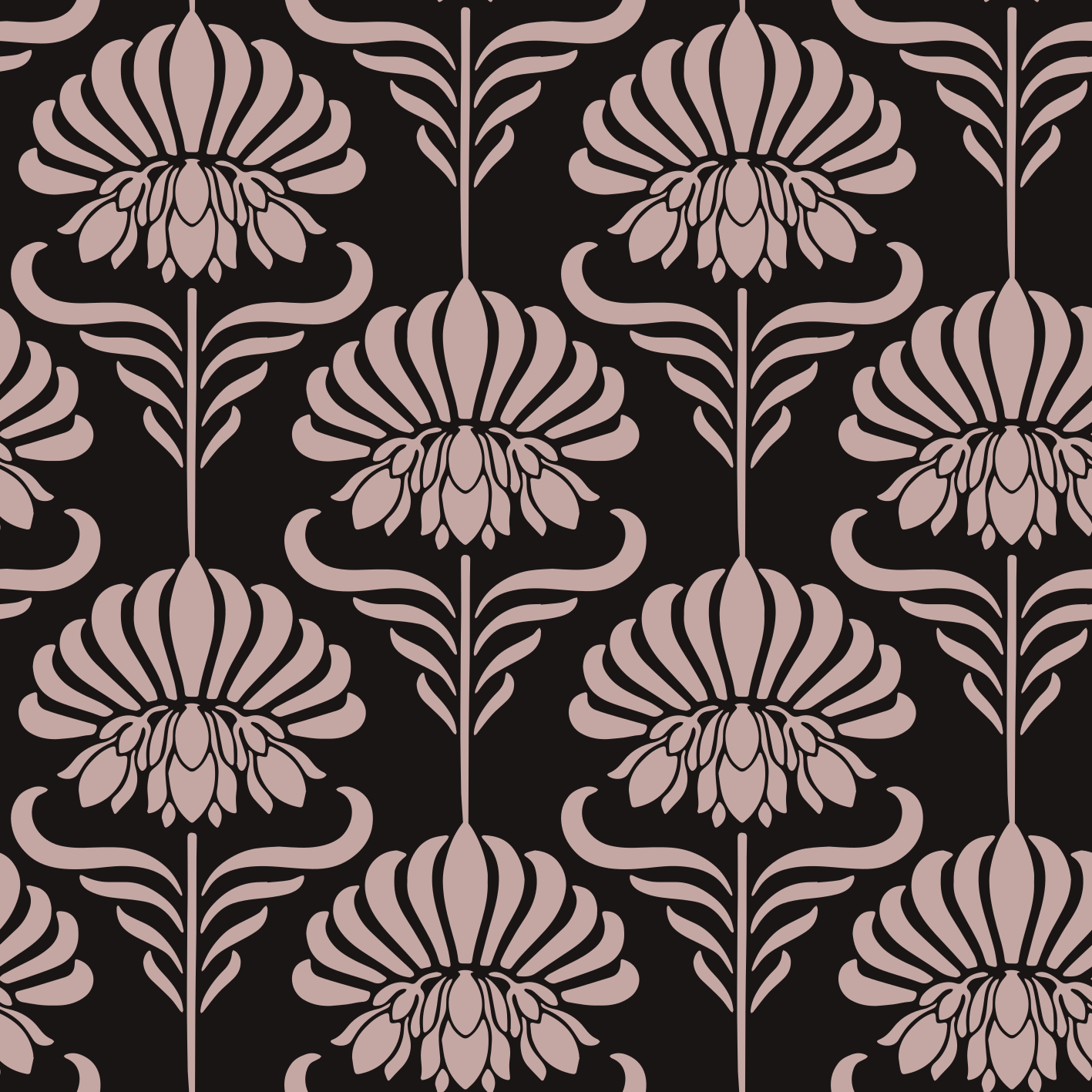 Vintage pvc halı - art nouveau motifleri - TenStickers