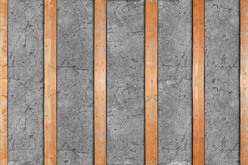 Doku pvc halı ahşap planklar beton Üzerinde - TenStickers