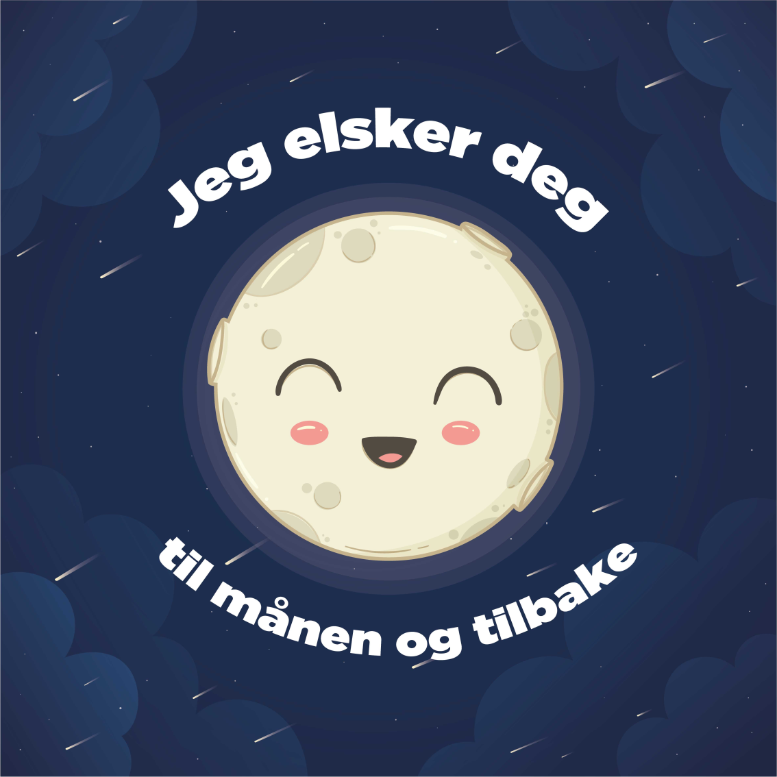 Cümleleri ile pvc halı seni aya kadar seviyorum - TenStickers