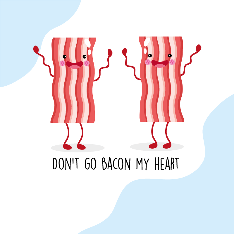 Cümleleri ile pvc halı - bacon ile komik alıntı - TenStickers