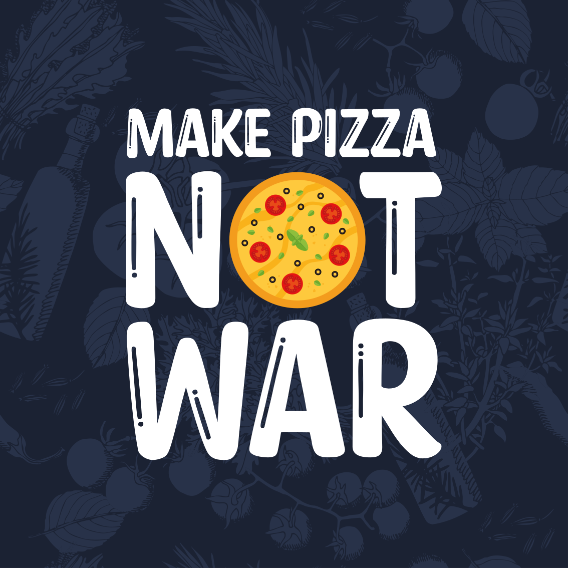 Cümleleri ile pvc halı eğlenceli pizzalar yapar - TenStickers