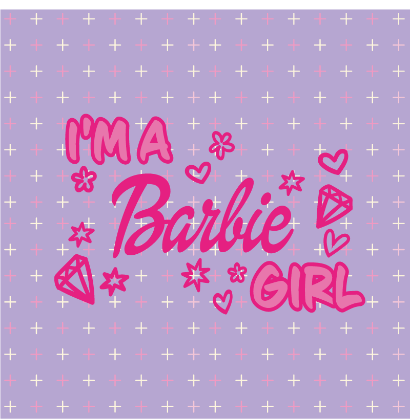 Cümleleri ile pvc halı ben bir barbie kızıyım - TenStickers