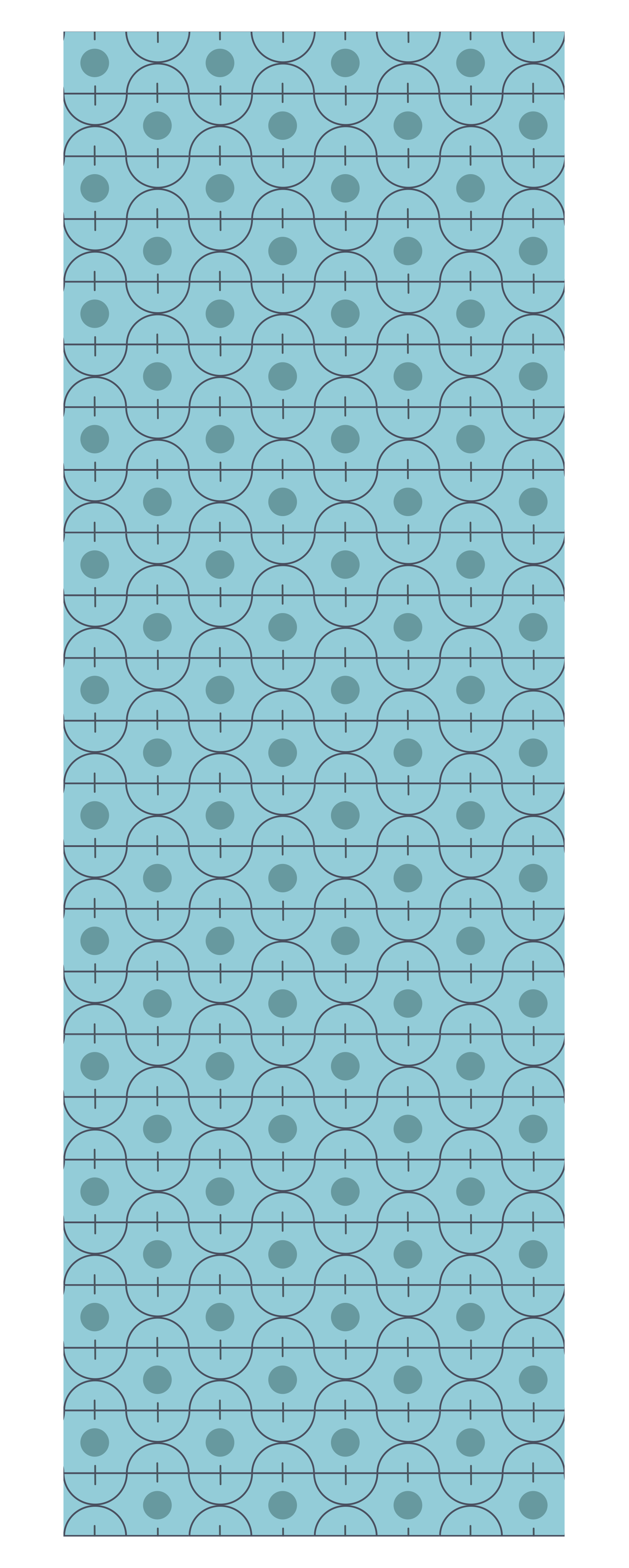 Doku pvc halı mavi geometrik japon deseni - TenStickers
