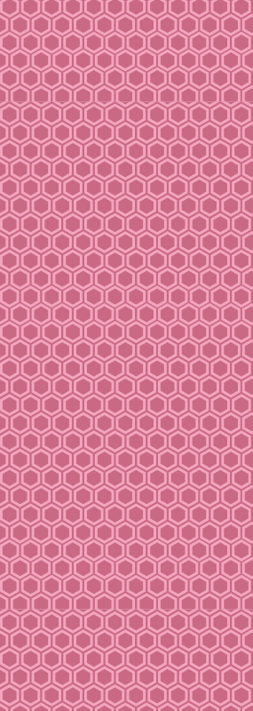 Doku pvc halı pembe geometrik altıgen desen - TenStickers