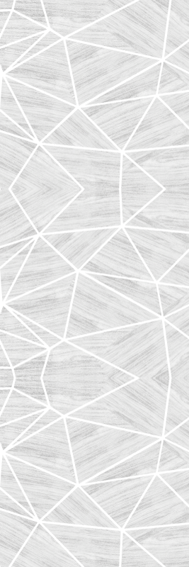 Doku pvc halı beyaz ve gümüş geometrik ahşap deseni - TenStickers