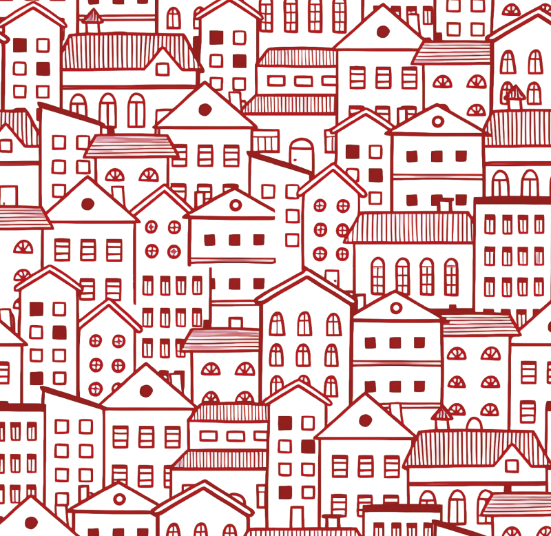 Doku pvc halı modern şehir çizgi roman efekti - TenStickers