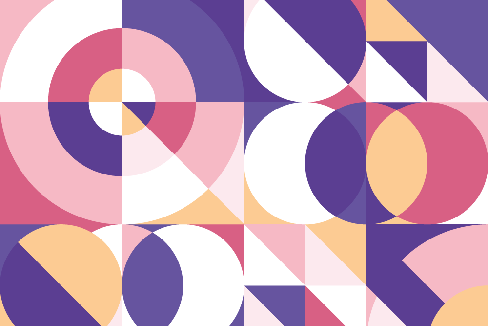 Geometrik pvc halı soyut figürler sanat - TenStickers