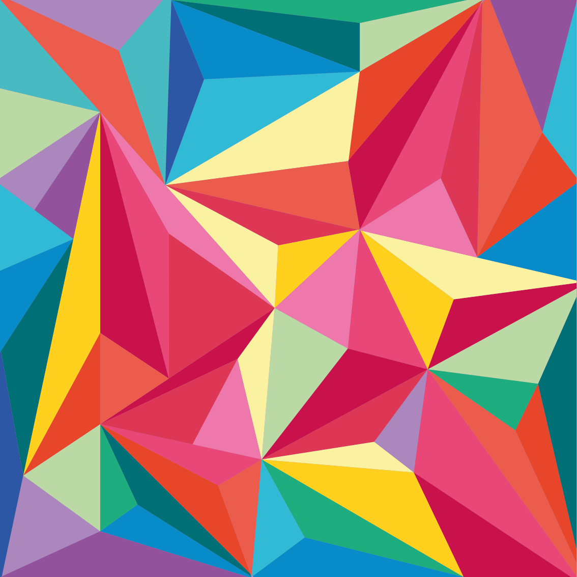 Geometrik pvc halı çok renkli geometrik desen - TenStickers
