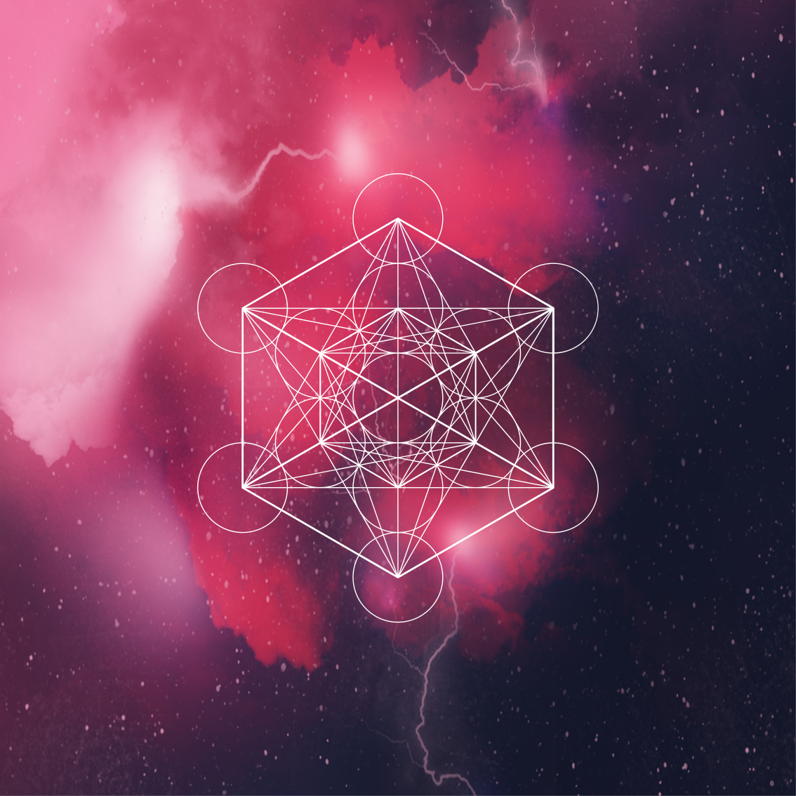 Geometrik pvc halı metatron sembolü - TenStickers