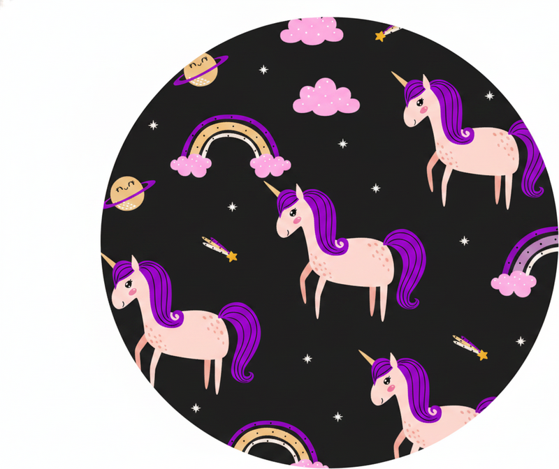Çocukta pvc halı sanatsal tek boynuzlu atlar - TenStickers