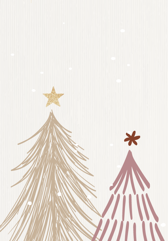 Noel pvc halı minimalist noel ağacı - TenStickers
