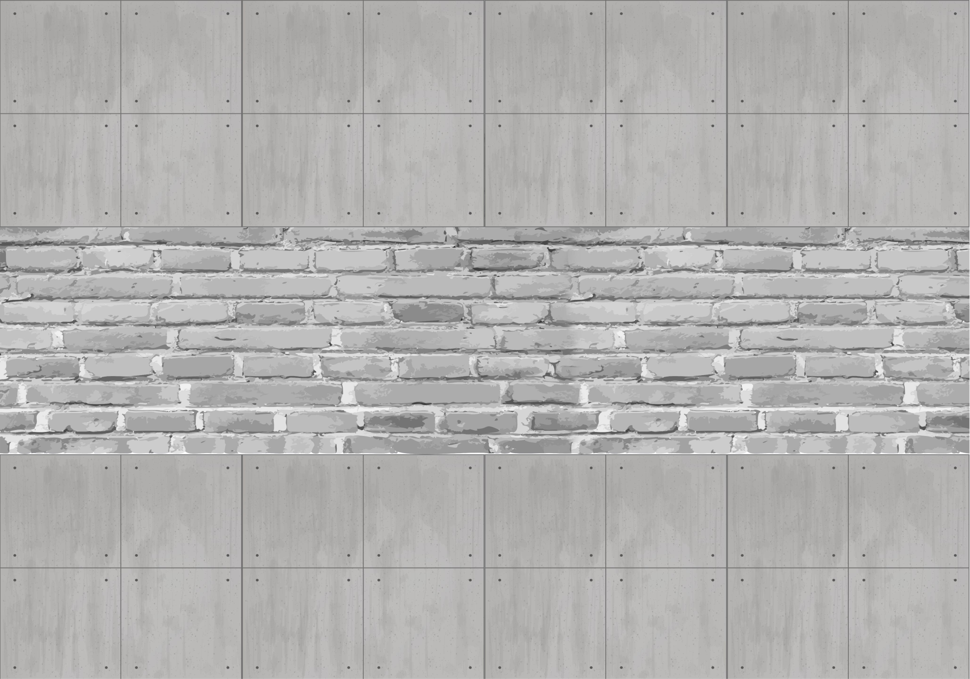 Gri pvc halı beton paneller - TenStickers