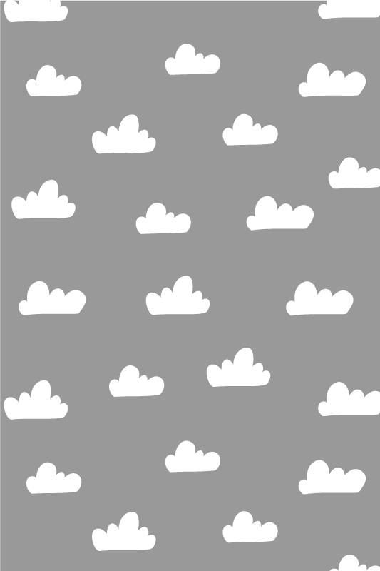 Gri pvc halı bulutlu gökyüzü - TenStickers