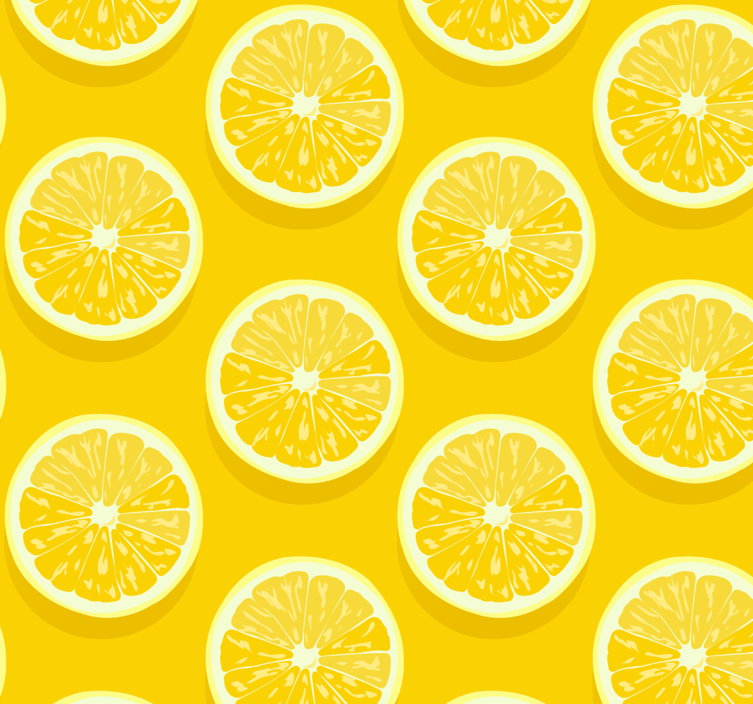 Sarı pvc halı dilimli limonlar - TenStickers