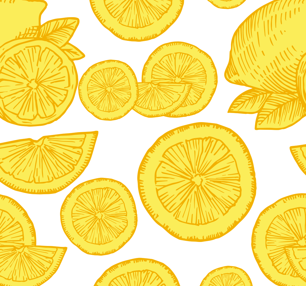 Sarı pvc halı portakal ve limon tasarımı - TenStickers
