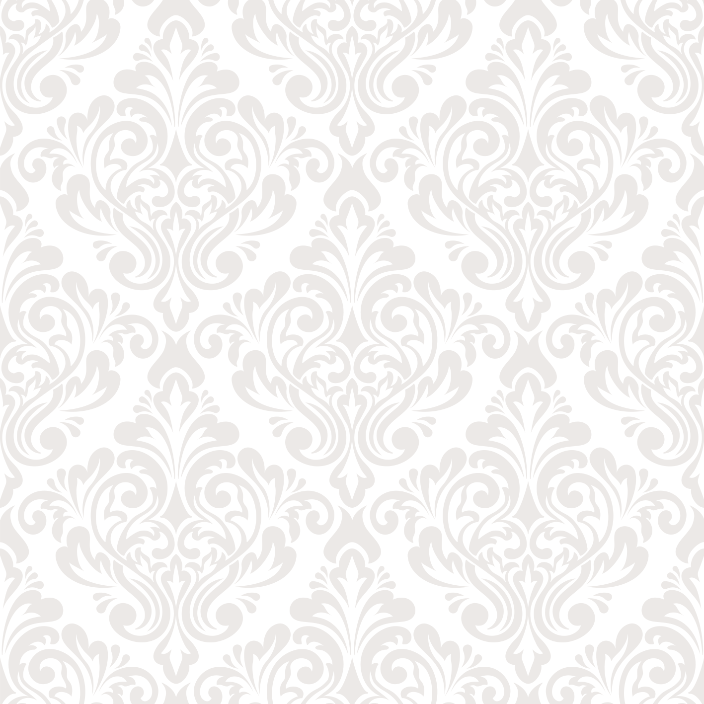 Beyaz pvc halı damask desenli - TenStickers