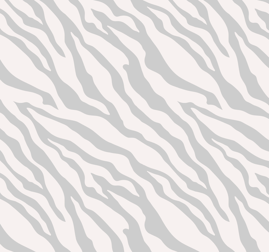 Beyaz pvc halı açık gri zebra deseni - TenStickers