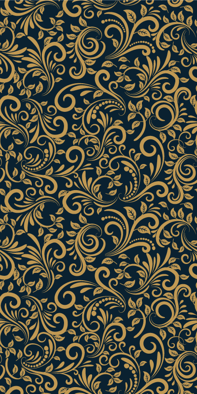 Kahverengi pvc halı versace altın siyah - TenStickers