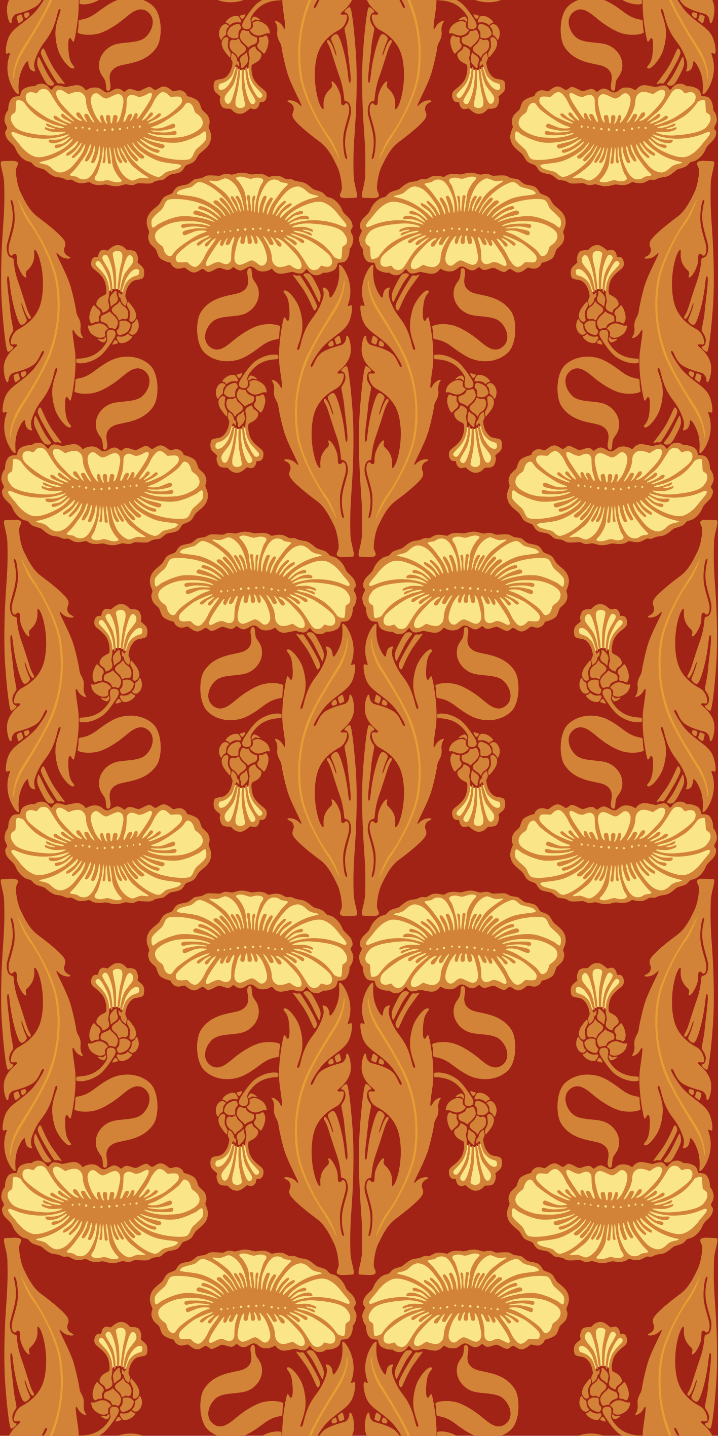 Turuncu pvc halı modern stil süsleme deseni - TenStickers