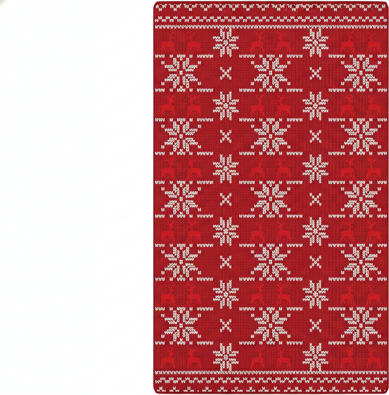 Kırmızı pvc halı - noel deseni - TenStickers