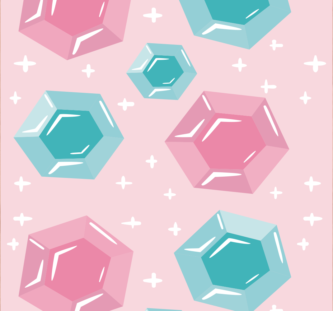 Pembe pvc halı geometrik mücevher tonları - TenStickers