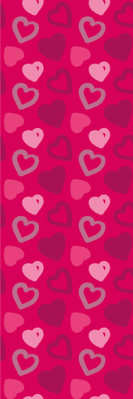 Pembe pvc halı fıstık kalpleri - TenStickers