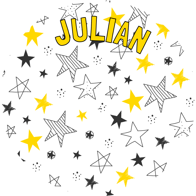 Muhteşem yuvarlak kişiselleştirilebilir yıldız vinil halı - TenStickers